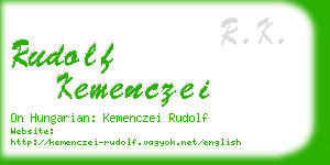 rudolf kemenczei business card